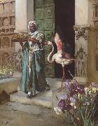 Rudolf Ernst Entering the Palace Gardens oil painting on canvas